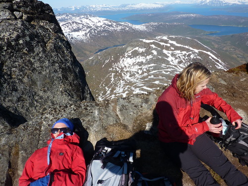 Solveig and Ilona enjoying yet more sit-down time on the top