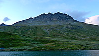 Torfinnstindane sett fra Bygdin 20. august kl 2040