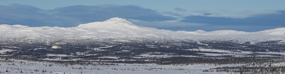 Sett fra Jomfruslettfjellet i sør i november.