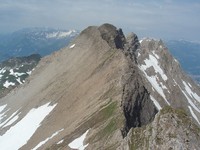 Full oversikt over Grauspitz fra Schwartzhorn.