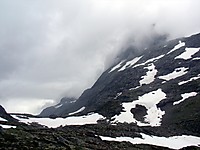 Slik så Falketind ut da vi skiftet plan.