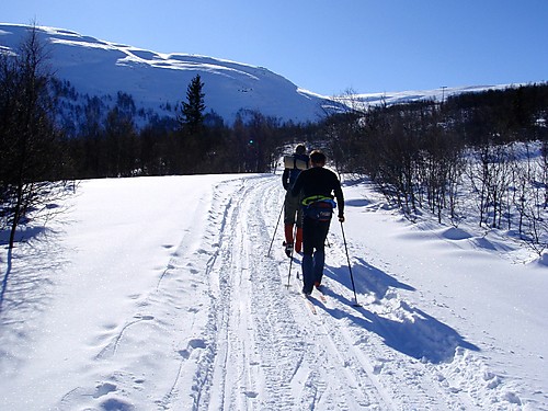 Scooterløypa opp mot Fleinsendin.