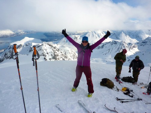 One very thrilled lady on Tafeltinden