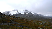 Dagens turmål - Vestre og Store Rauddalstindene sett fra Gravdalen