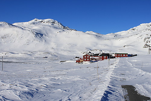 Bygdin Fjellhotell er nydelig vinterdag.