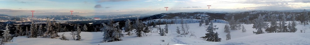 Panorama fra Myrehogget del 1. Beklager kvaliteten, sikten var noe disig.