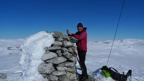 Gledelig gjensyn med min GPS på Rjoandeggi!