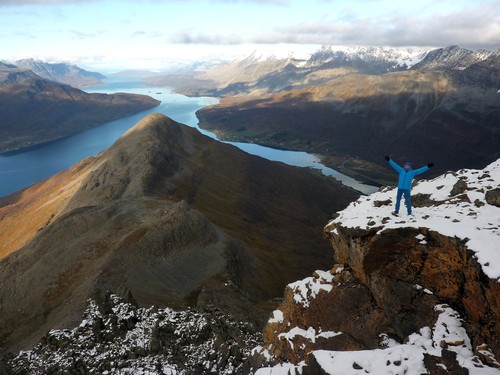 Asbjørn at the top, with Lakselvnesåsen to the left and Sørfjorden in the background