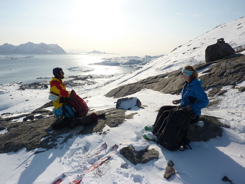 Sverre and Siv having lunch