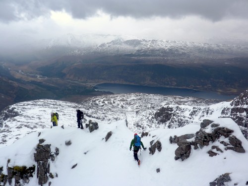 Descending the east ridge - a surprisingly fine choice of route