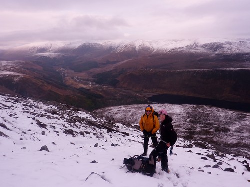 Martin and Debbie on the descent from Fuar Tholl 