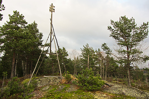 Trig punktet på toppen av Reistadåsen.