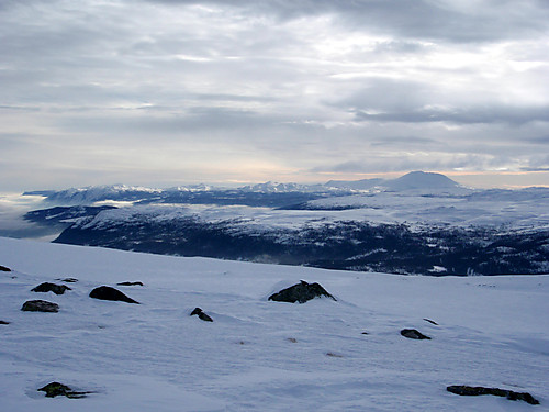 Fin utsikt mot Gaustatoppen i sørvest.