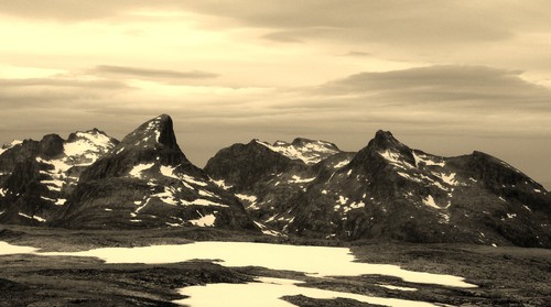 One of my favourite local mountains: Store Blåmann (the fin-shaped one)