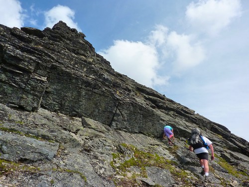 On the way up to the scrambling part