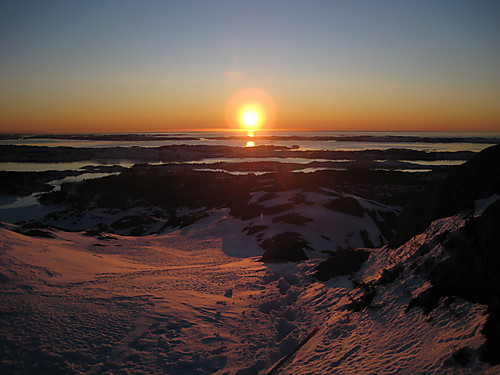 På vei mot Eldsfjellet 11. januar 2010 litt før kl 16