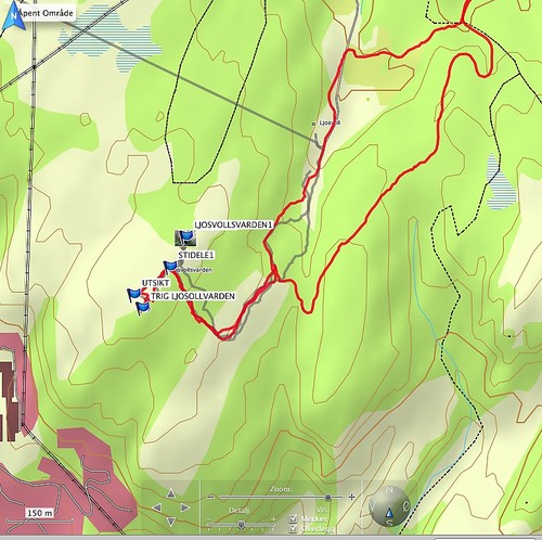 GPS track fra to turer til Ljosvollvarden