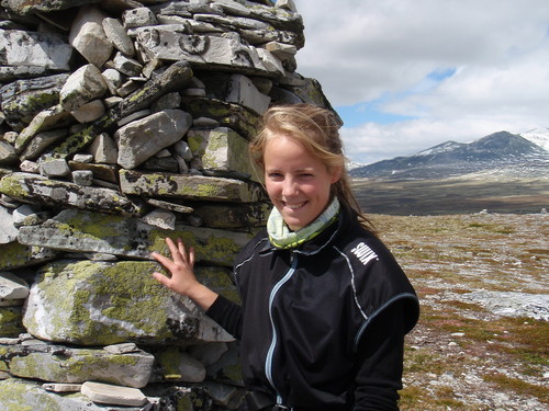 Marit på toppen av Ranglarhø. 