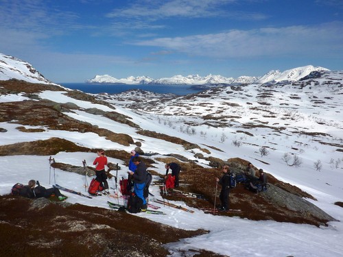 Break number 2 with views towards Arnøya and Kågen