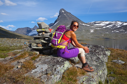 Hanna koser seg i Jotunheimen. Hun snakket til og med om å komme tilbake.