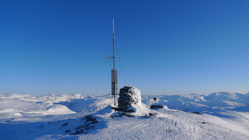 Høyeste punktet på Rjoandeggi. Flott sted å legge igjen en GPS!