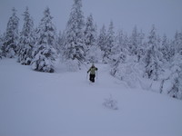 Måtte prøve litt offpiste:) Skikkelig vinter i Nannestad