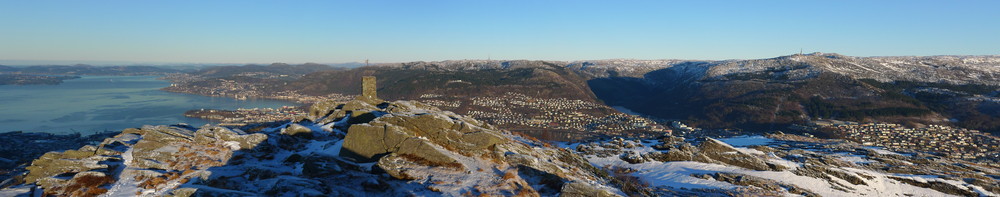 Panorama mot nordøst fra Løvstakken