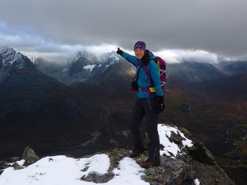 Author on the top, clearly stunned by the quality views