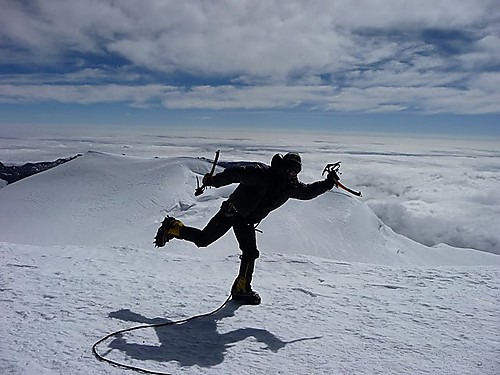 På toppen av Illimani