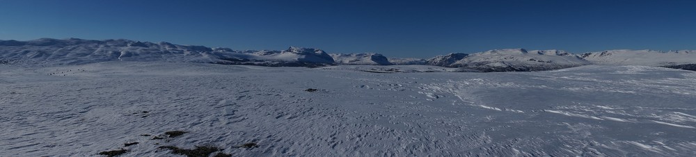 Panorama fra toppen mot vest.