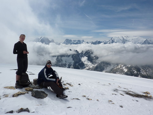 Hanna and Tobbe on the top of Mont Buet