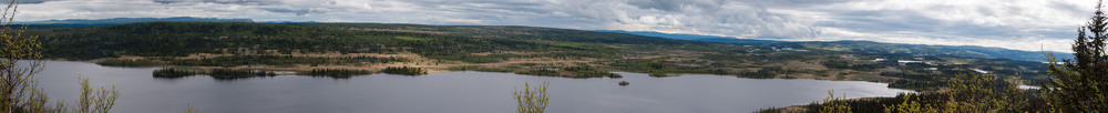 Panorama østover fra toppen.