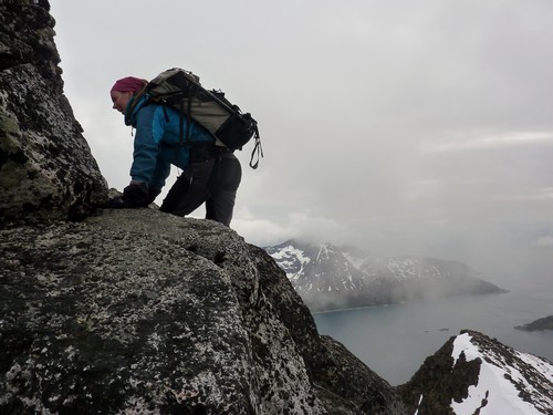 Ane on the summit rocks