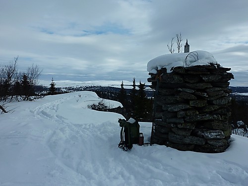 Utsikt mot fjella sør for Friisvegen. 