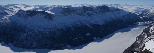 Bergsfjellet - panorama fra Skutshorn.