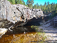 Utsprengt fjell ved Kvasshammar.