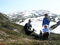 Ved Blomtjønn. Gråfjell bak.