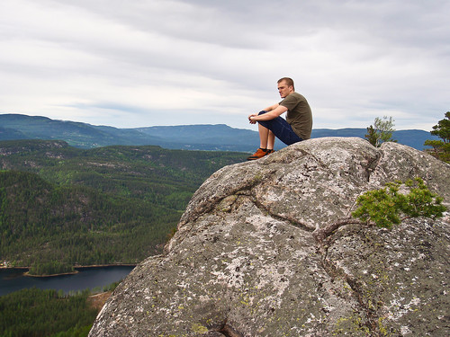 Øyvind chiller`n på Gygrestolfjellet (490 moh).