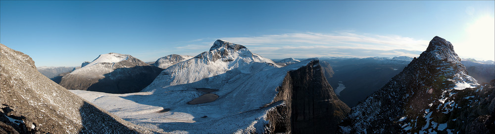 Panorama med Hårstadnebba lengst til høyre