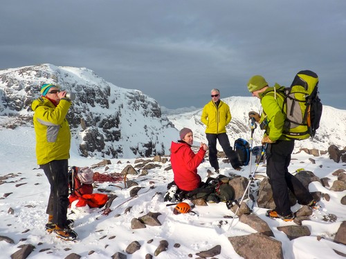 Sunshine and sandwiches. What could be better on a mountain trip?