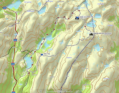 GPS sporet fra turen vår