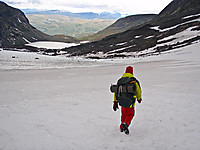 Så gjenstod det bare 2,5 timers trasking ned Skagastølsbreen (ingen problemer med den) og Skagadalen til bilen i Helgedalen. Dette må vel sies å kanskje være årets tur.