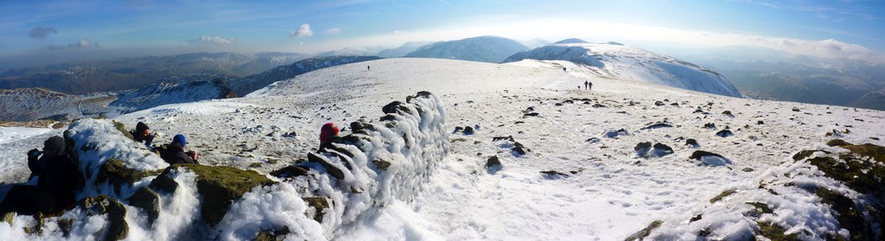 On Helvellyn's summit, looking towards the south