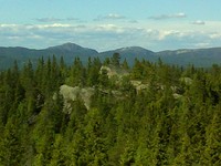 Utsikt mot Bølene nordre fra søndre, med bl.a Skrim og Breidstullfjellet i bakgrunnen