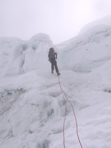 Abseiling back down again