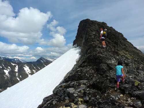 The final walk up to the top of Tverrbytthornet