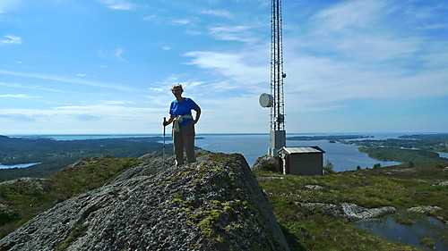 Toppen av Kvitsteinfjellet, utsikt mot vest