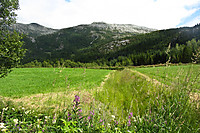 Lysingen sett fra åkrene ved Holandsvatnet.