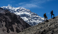 Øyvindene med Aconcagua ruvende bak.