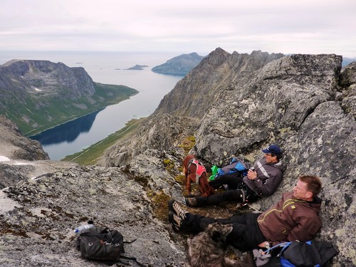 Grøtfjorden to the northwest of Styrmannstinden in the background